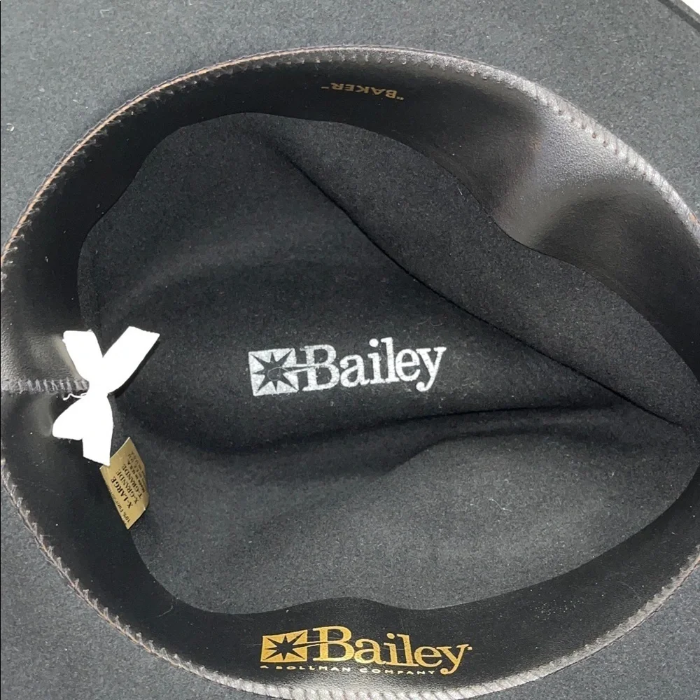 Bailey Co Black Wool Fedora Hat size XL